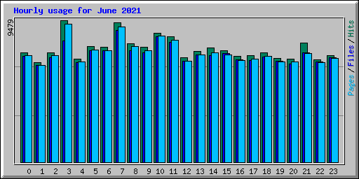 Hourly usage for June 2021